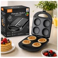 Máquina para Arepas y Pancakes RAF R.510 - 4 Cavidades y Placas Antiadherentes - 1600W