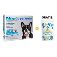 Antipulgas Nexgard 28.3 mg Perros de 4.1 Kg a 10 Kg x3 Und y GRATIS Go Pet Patas de Pollo x 20 Und