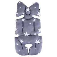 Cojín para Asiento o Cochecito de Bebé Corbatita de Estrellas Lila Grisaceo