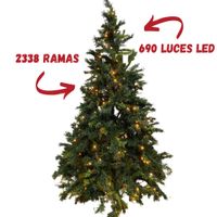 Árbol de Navidad Verde de 2.70m con Luces y 2338 ramos LED BPIN270LD