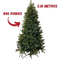 Árbol de Navidad Verde de 2.10m y 846 ramos AP210