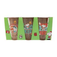 Set de Vasos SNOOPY Navidad 450ml 3pzas