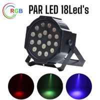 Par LED de 3Watt de 18Leds RGB AutoSound DMX520 Reflector Luces Color