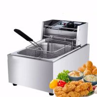 Freidora Eléctrica Industrial De Acero Inoxidable 2500W