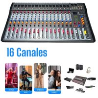 Consola de Sonido 16Canales con Conectividad USB y Reproductor MP3