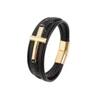 Pulsera de cuero trenzada para hombre