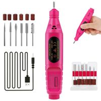Esmeril Pulidor de Uñas Acrílicas y Gel Torno Profesional con Cable USB de Alta Velocidad