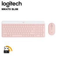 Teclado y Mouse Inalambrico Logitech Mk470 Slim Wireless rosado