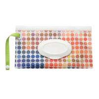 Porta Pañitos Húmedos Clásico Blanco Diseño de Puntos Multicolores