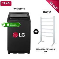 Lavadora LG Carga Superior 13Kg WT13OBVTB Onyx Negro y Secadora de toalla