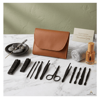juego de manicure 12 piezas marron