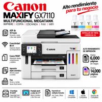 Impresora Canon Maxify GX7110 Multifuncional Wifi ADF