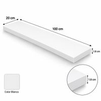 Repisa flotante de 100x20 de melamine Blanco