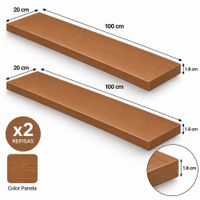 Pack de 2 repisas flotantes 100x20 Panela de melamine