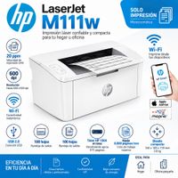 Impresora HP LaserJet HP M111W Monocromática Solo impresiones