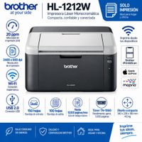 Impresora Laser Brother HL-1212W Monocromatica Wifi