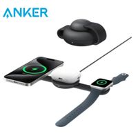 Estacion De Carga Anker Maggo A2557 Wireless 3 En 1 Qi2 B25m8h11 Negro
