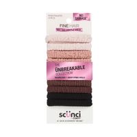 Ligas Scünci Unbreakable Fine Hair Marrón 10 unidades