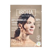 Mascarilla Antiedad de Algodón Iroha para Cara y Cuello con Colágeno 30 ml