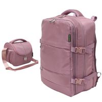 Combo Mochila Viajera y Lonchera Cars - Palo Rosa Claro