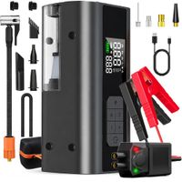 Arrancador de Batería 2000A con Compresor de Aire 160 PSI Power Bank 10000mAh 10 en 1