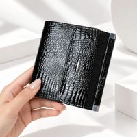 Billetera de Cuero Vacuno Con RFID 1100 Negra Diseño Minimalista