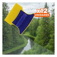 Pack12 Proceso Vidrios Magnetico Cuadrado Azul Amarillo para Casa