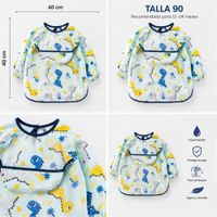 BABERO INFANTIL  IMPERMEABLE CON MANGAS TALLA 90-S