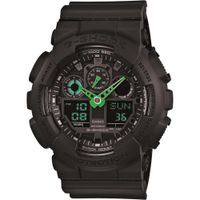 RELOJ CASIO G-SHOCK GA-100 HOMBRE | NEGRO/VERDE