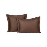 Funda De Almohada 150 Hilos Algodón Confort - Marrón Arlin Estándar