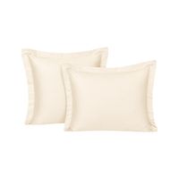 Funda De Almohada 150 Hilos Algodón Confort - Crema Arlin Queen