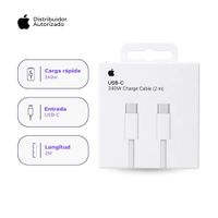 Cable Apple USB-C a USB-C 240W 2m Carga Rápida Blanco