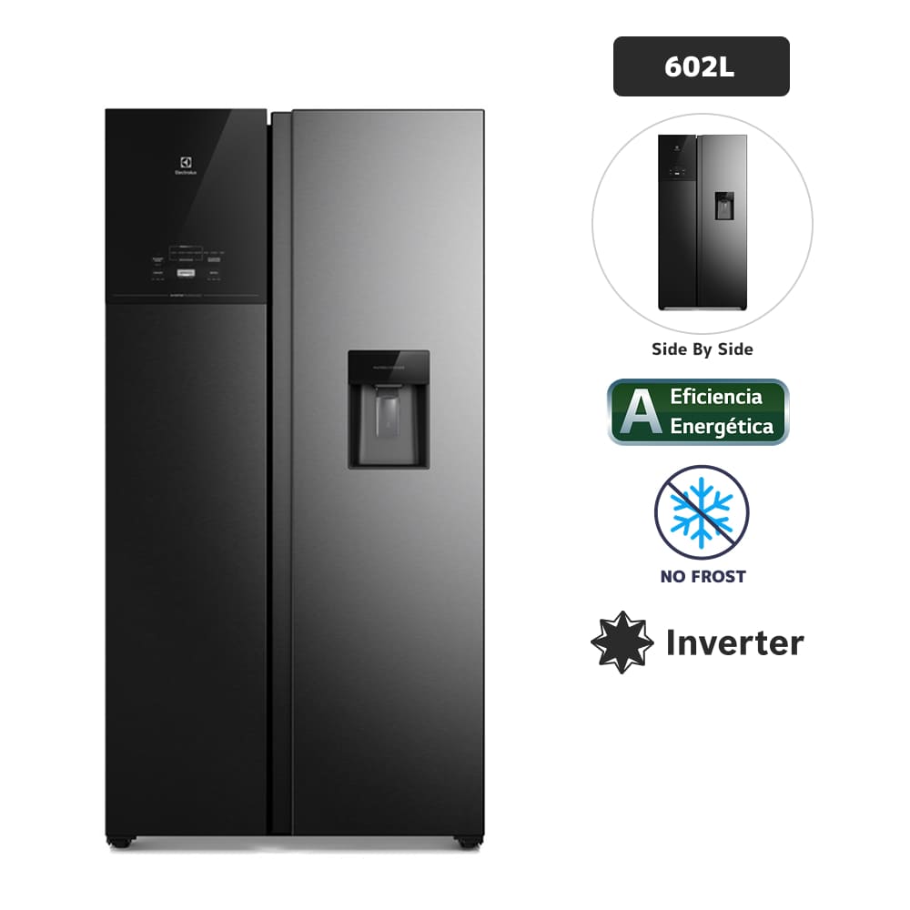 Refrigeradora ELECTROLUX 602L No Frost ERS65F2P5BB Negro
