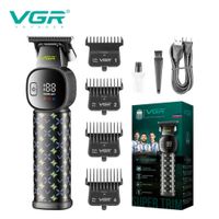 Máquina de Cortar Pelo y Barba VGR V-185 Profesional Inalámbrica USB-C Pantalla LED