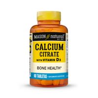 Cittrato de Calcio con Vitamina D3 Mason Natural 60 Tabletas