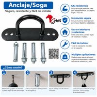 ANCLAJE DE PARED TECHO PARA ENTRENAMIENTO