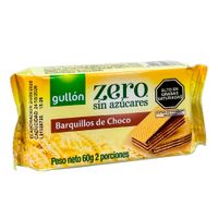 Barquillos de Chocolate GULLON Zero sin Azúcar Bolsa 60g