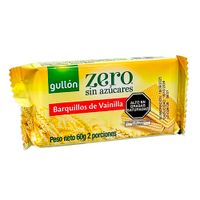 Barquillos de Vainilla GULLON Zero sin Azúcar Bolsa 60g