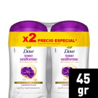 Desodorante en Barra DOVE Woman Orquídea Frasco 2un x 45g