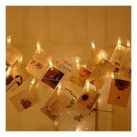 Fiesta Led Con 20 Clips Para Fotos 3 Metros Blanca Para Casa Y Hogar YRegalo Sticker