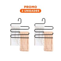 Pack2 Perchero Tipo S para Colocar en Sala o Dormitorio Negro