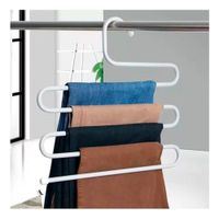 Soporte Multifuncional Tipo S Diseno Moderno para Ropa Blanco Hogar Max YRegalo Sticker