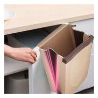 Contenedor Flexible Beige para Basura Diseño Compacto Diario YRegalo Sticker