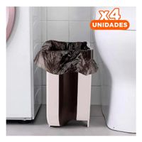 Pack4 Recipiente Portatil Blanco Plegable para Uso Diario Diario YPapel Regalo