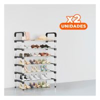 Pack2 Zapatero Vertical Multi Uso para Guardar Zapatos Facil Negro YRegalo Sticker