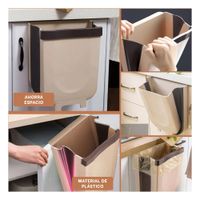 Contenedor Plegable Beige para Residuos Practico y Facil de Guardar Diario