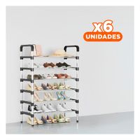 Pack6 PortaZapatos Vertical Multi Uso para Mantener Todo el Calzado Negro YRegalo Sticker