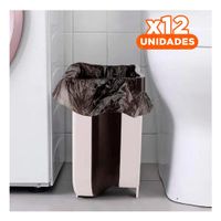 Pack12 Cubo Portatil Blanco Plegable para Uso Diario en Casa y Hogar en Familia