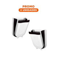 Pack2 Papelero Flexible Blanco para Basura Diseño Compacto y Firme para Diario