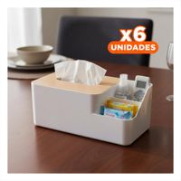 Pack6 Porta Objetos Multifuncional para Servilletas Comodo y Practico Blanco YPapel Regalo